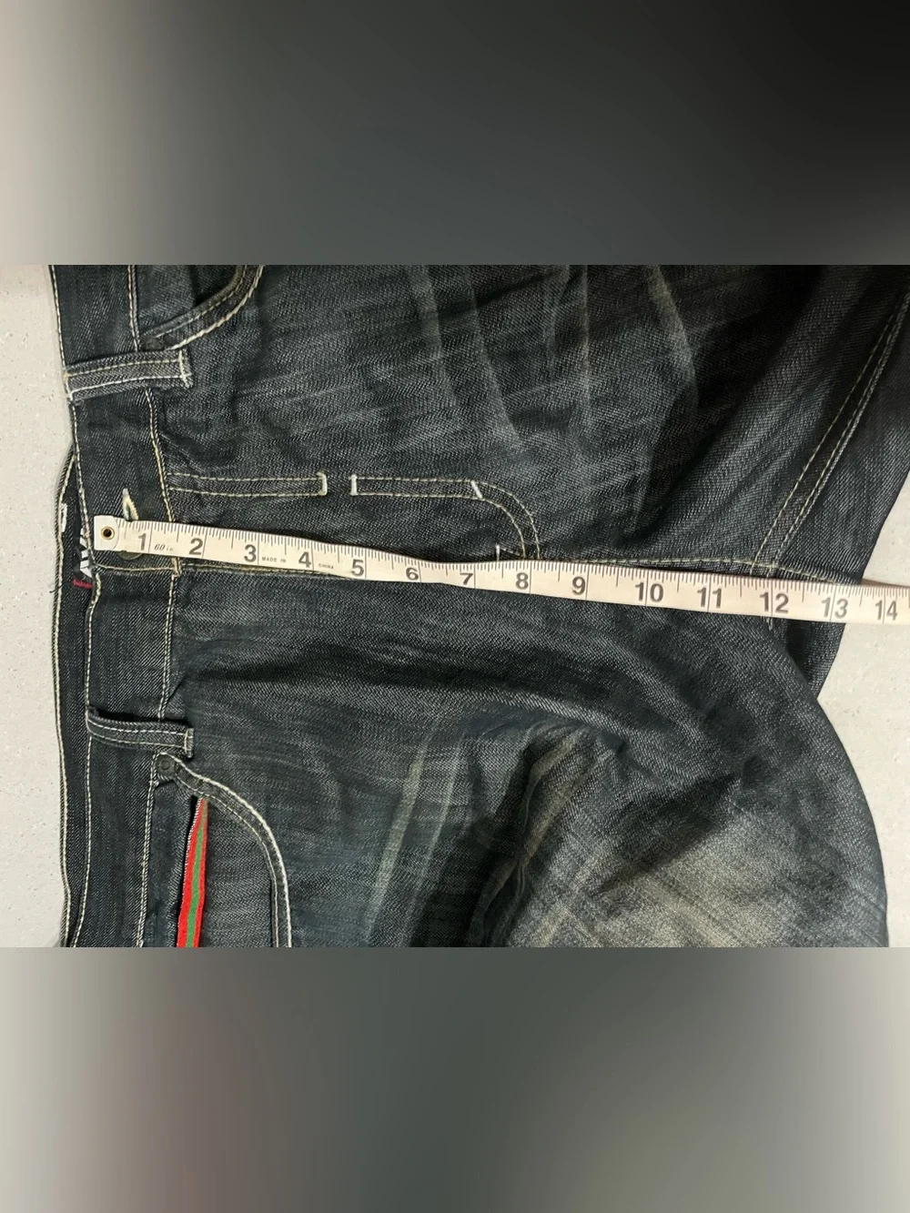 AVIREX Jeans 38x31 Blue Denim Embroidered Pocket Y2K Wide Leg Baggy Streetwear